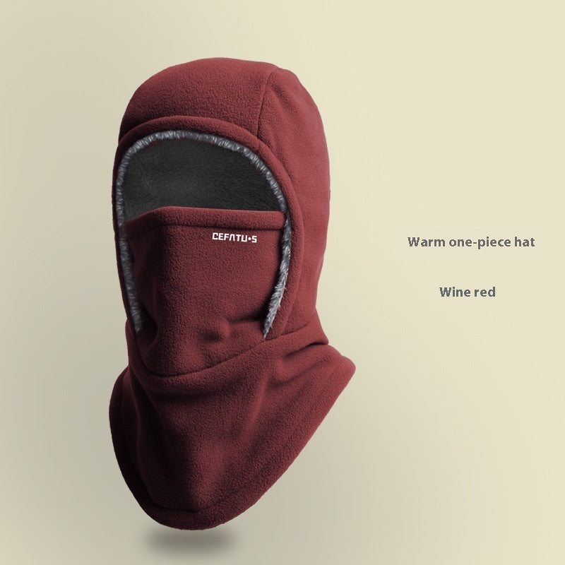 Thermal Fleece Hood Hat for Outdoor Cold Weather