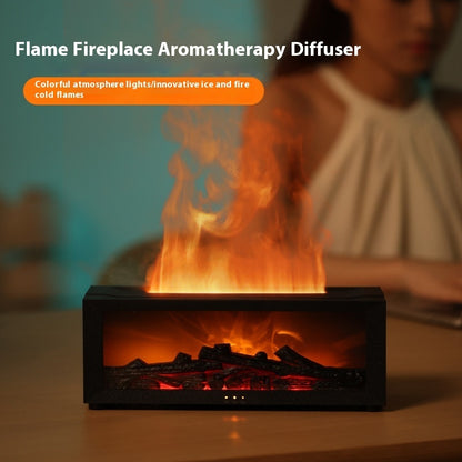3D Flame Aromatherapy Diffuser – Colourful Essential Oil Humidifier with Large Mist Output & Fireplace Effect