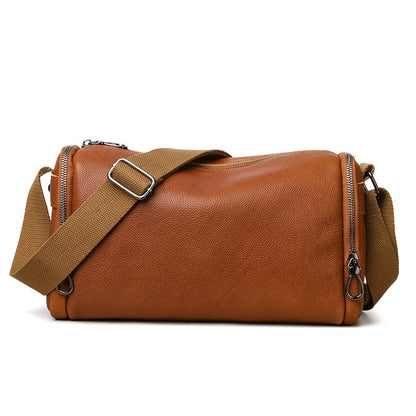 Premium Cowhide Leather Crossbody Shoulder Bag – Spacious & Versatile Design