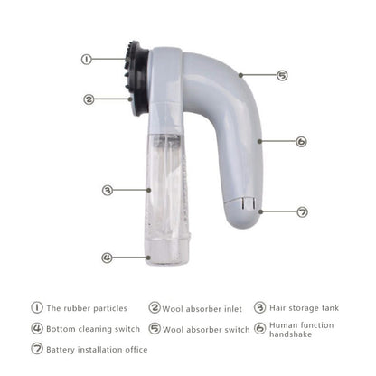 Electric Pet Hair Remover Brush - Portable