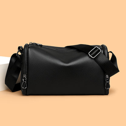 Premium Cowhide Leather Crossbody Shoulder Bag – Spacious & Versatile Design