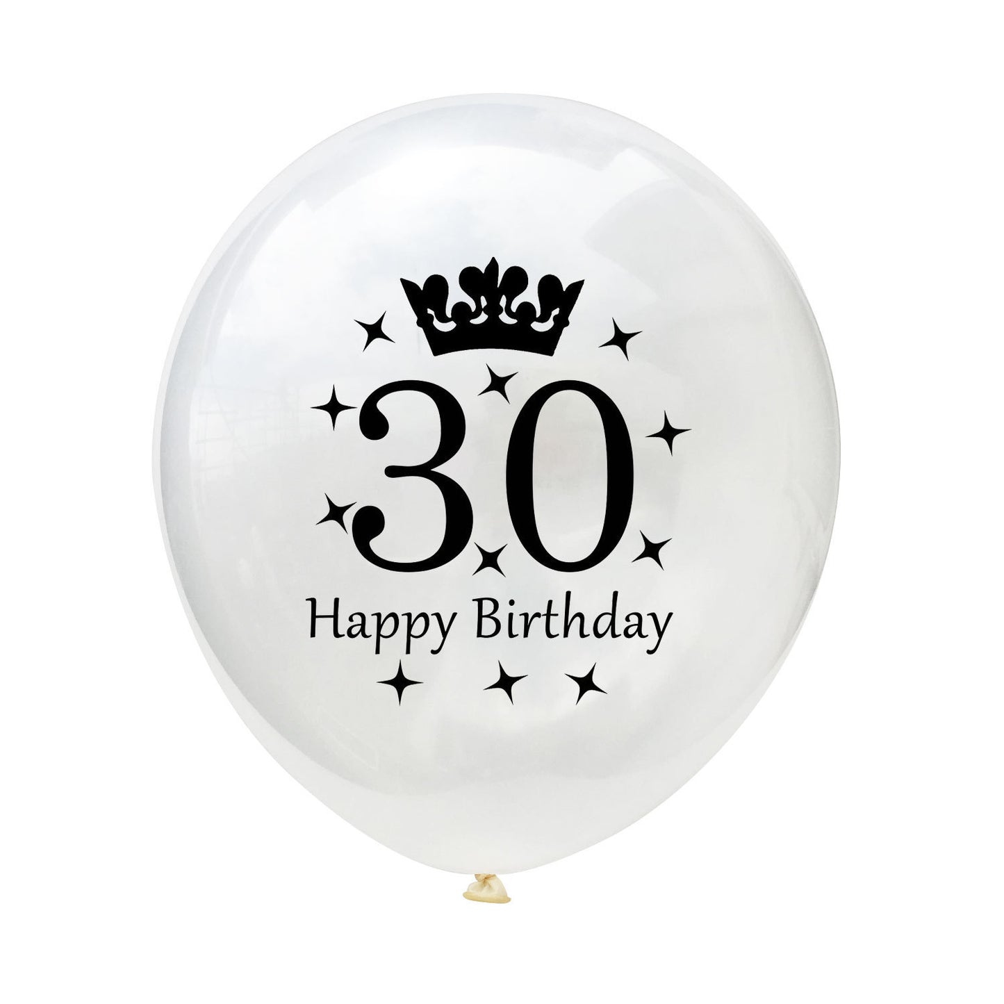 Party Balloons with Numeric Print and Confetti Inside