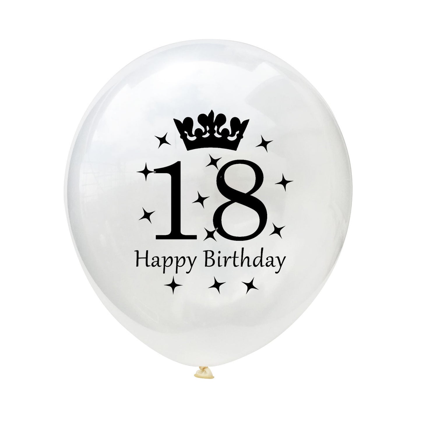 Party Balloons with Numeric Print and Confetti Inside