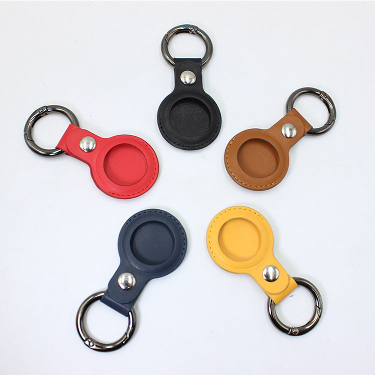 Premium Leather Airtag Case with Key Ring