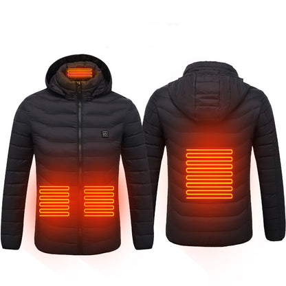 Men's USB-Powered Heated Winter Vest – Thermal Cotton Zip-Up Jacket with Electric Heating