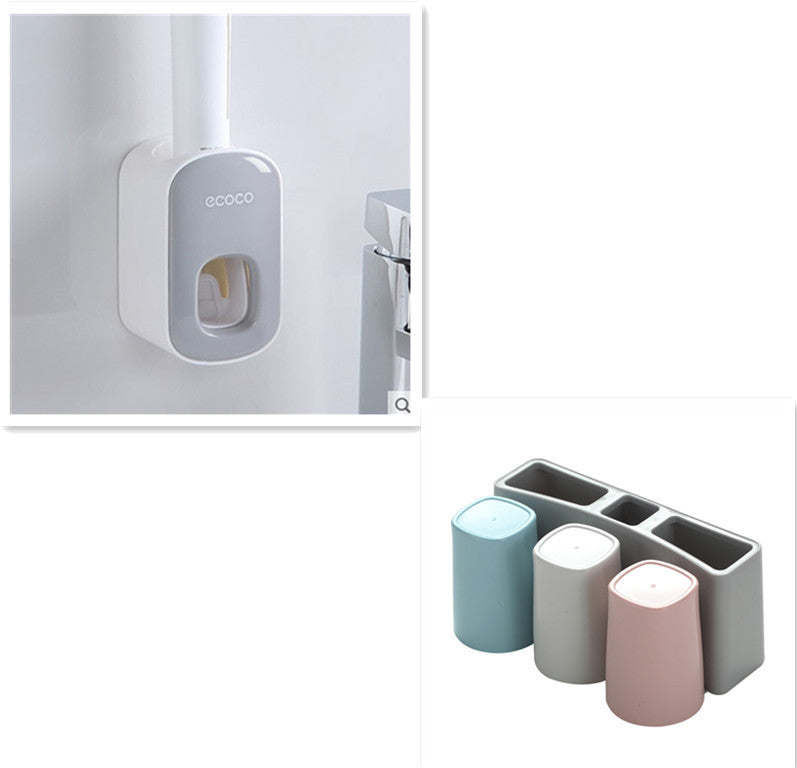 Automatic Wall-Mounted Toothpaste Dispenser Set