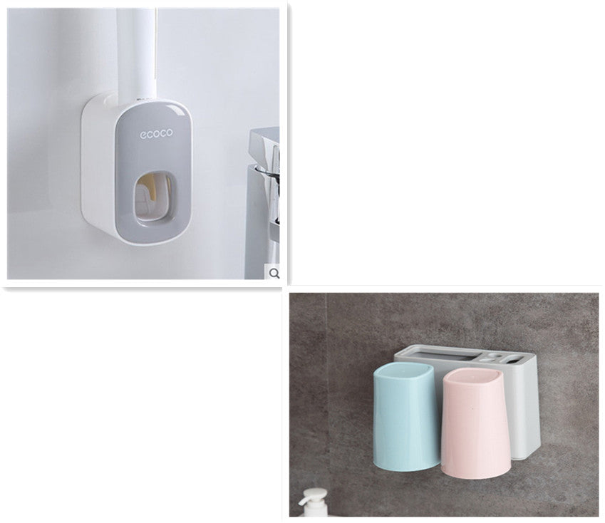 Automatic Wall-Mounted Toothpaste Dispenser Set