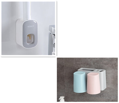 Automatic Wall-Mounted Toothpaste Dispenser Set