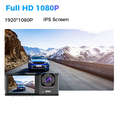 Full HD 1080P Dual-Lens Dash Cam with G-Sensor, Front & Rear DVR Recording