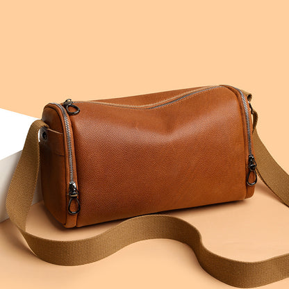 Premium Cowhide Leather Crossbody Shoulder Bag – Spacious & Versatile Design