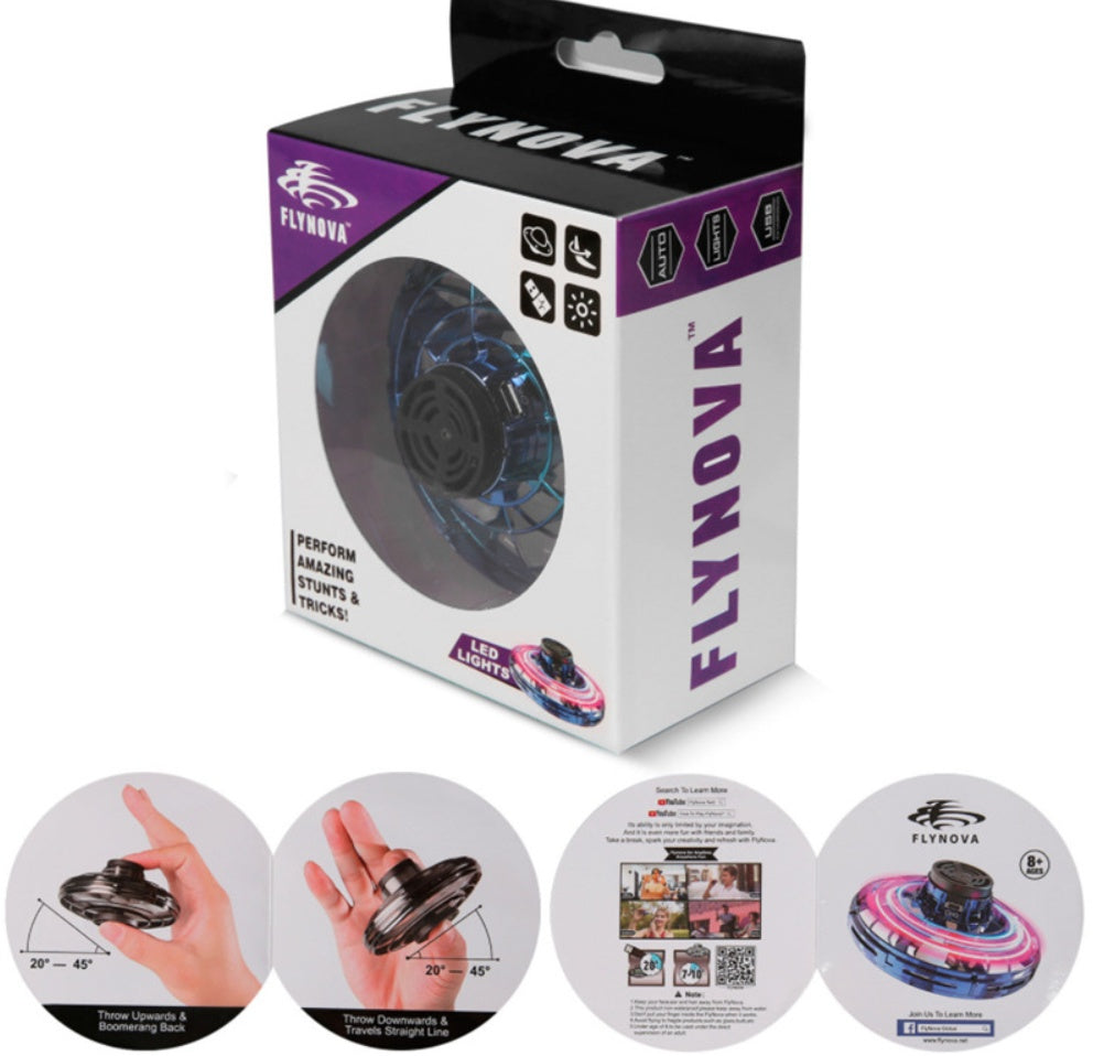Mini LED UFO Spinner Drone – Interactive Flying Toy for Kids
