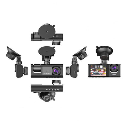 Full HD 1080P Dual-Lens Dash Cam with G-Sensor, Front & Rear DVR Recording