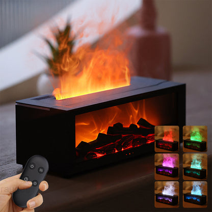 3D Flame Aromatherapy Diffuser – Colourful Essential Oil Humidifier with Large Mist Output & Fireplace Effect