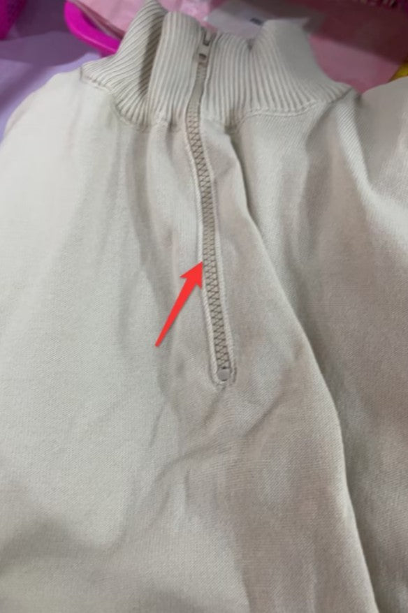 Men's Winter Knit Sweater – Stand Collar Zip-Up, Solid Colour Long Sleeve Pullover