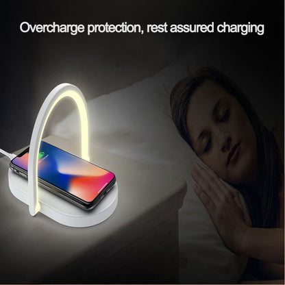 Multi-Function Foldable Wireless Charger – 15W Fast Charging with LED Reading Light & Night Mode