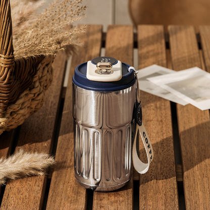 Smart 450ml Thermal Coffee Mug – Stainless Steel Insulated Water Bottle, Portable Car Cup