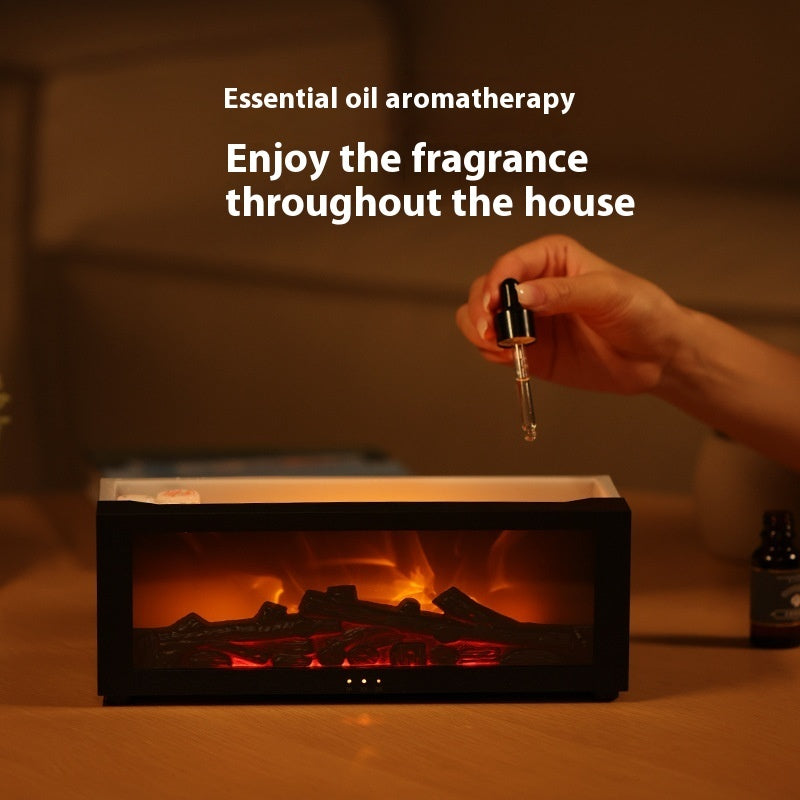 3D Flame Aromatherapy Diffuser – Colourful Essential Oil Humidifier with Large Mist Output & Fireplace Effect