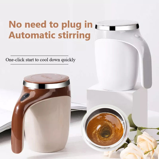 Rechargeable Automatic Stirring Cup – Magnetic Mixer for Coffee, Milkshakes & More